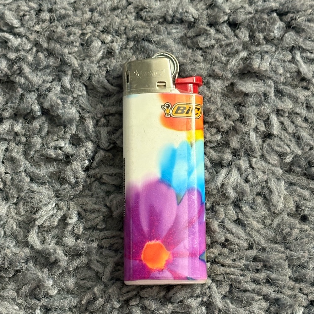 NWT Bic mini purple and blue floral lighter